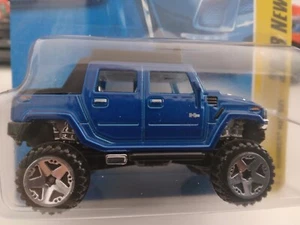 HOT WHEELS 2008-015 NEW MODELS HUMMER H2 SUT 15/40 BLUE OR/5SP - Picture 1 of 3