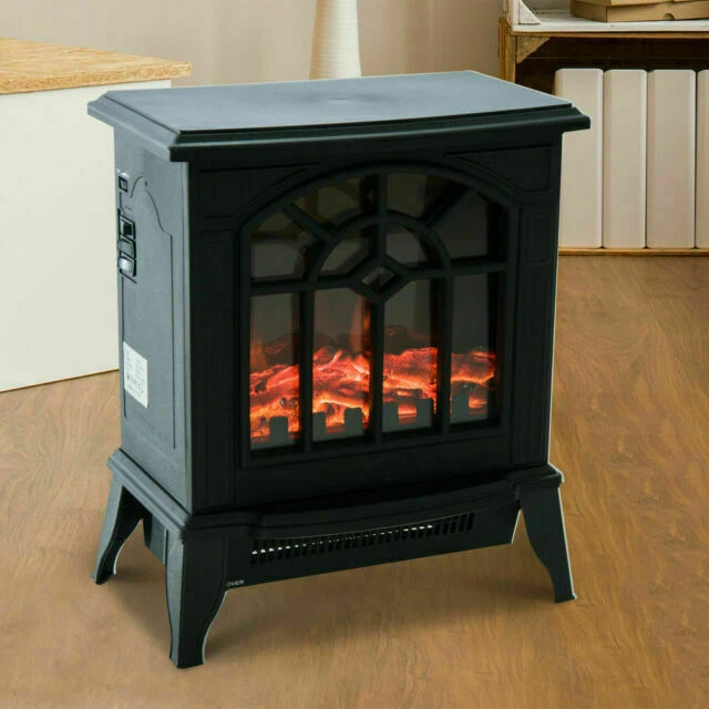 Homcom UK820-1300331 Electric Fireplace Heater - Black