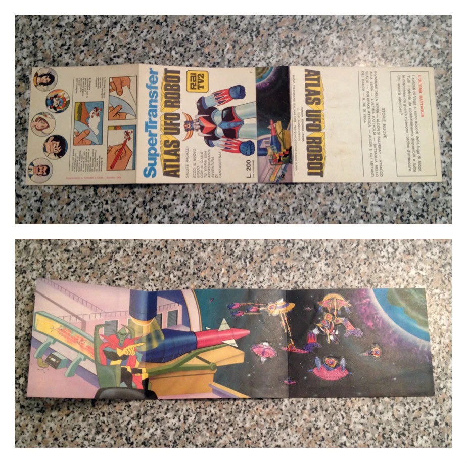 TRASFERELLI SUPER TRANSFER ATLAS UFO ROBOT l'ultima battaglia N.7 EDIERRE 1978 - Immagine 1 di 1