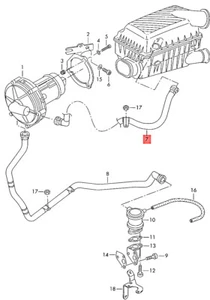 Genuine Connecting Pipe VW Beetle Cabrio 1C1 1C9 1Y7 9C1 9G1 1C0131126 - Picture 1 of 1