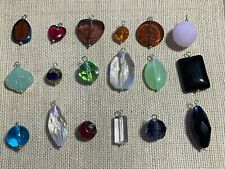 Jewelry Making Lot Of 18 Bead Drop Fancy Dangles Glass Beads-Charms