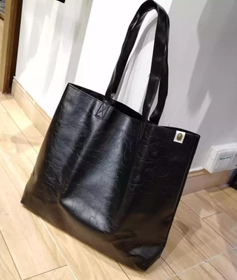 BAPE A Bathing Ape SMR Magazine Exclusive – Black Camo Embossed Leather Tote bag - Image 1 of 4