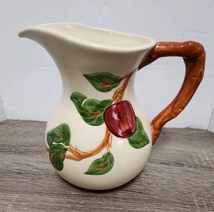 Brocca di mela francescana vintage terracotta 6" acqua succo latte 28 oz - Foto 1 di 5