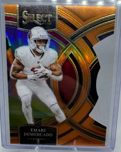 2023 Select Premier Level Emari Demercado #160 Orange Prizm Die-Cut /399 (RC) - Picture 1 of 2