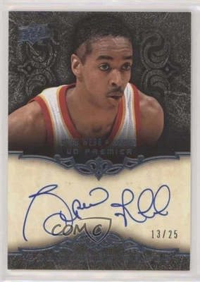 2008-09 UD Premier Franchise Faces /25 Spud Webb #SW Auto - Image 1 of 2