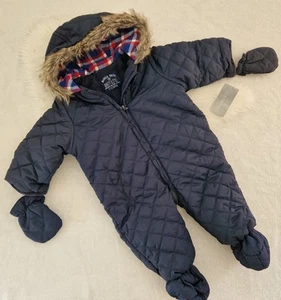 NICE NAVY NEW AUTUMN WINTER BABY BOY SNOWSUIT 9-12 MTHS - Picture 1 of 3