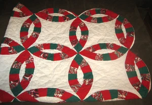 Trapunta, divano, tavolo vintage fatta a mano colorata 56" x 48" - Foto 1 di 13