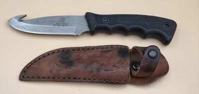 Faca intestinal Smith & Wesson BULLSEYE, com bainha caseira.  Acampamento, caça, etc. - Imagem 1 de 4