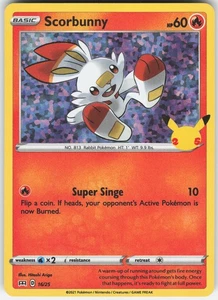 Scorbunny - 16/25 Promo McDonald's 25th Anniversary Promos 016/025 LP-NM - Picture 1 of 2