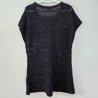 Mini Vestido Torrid Cover Up Negro Crochet Manga Corta Talla 1 Foto 1 de 4