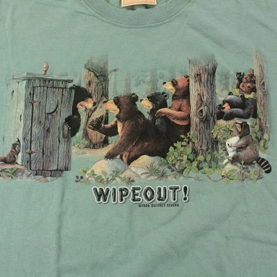 2006 The Mountain Wipe Out Forest Bears Camiseta XL De Colección Y2K Jeffrey Severn Foto 1 de 4