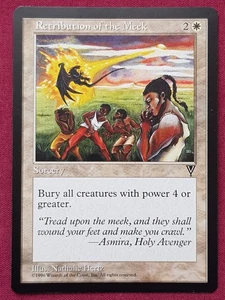 Magic The Gathering VISIONS RETRIBUTION OF THE MEEK white card MTG - Picture 1 of 2