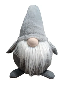 Tope de puerta Gonk de Navidad gris y blanco decoración navideña Gonk - Imagen 1 de 4