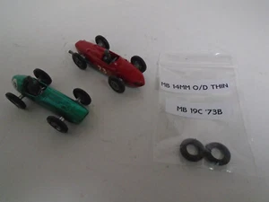 NEW MATCHBOX 14MM O/D THIN BLK PLASTIC TIRES! FITS #'S 19C, 73B FRONT/REAR 1PAIR - Picture 1 of 3