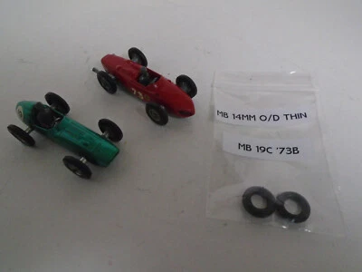 NEW MATCHBOX 14MM O/D THIN BLK PLASTIC TIRES! FITS #'S 19C, 73B FRONT/REAR 1PAIR - Image 1 of 3