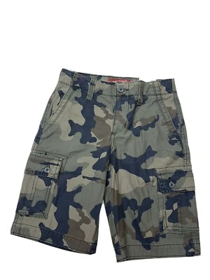Arizona Jean Company Boys Shorts Cargo 12 Regular Green Cotton Camo - Image 1 of 4