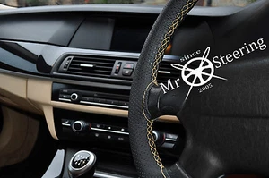 Für L.Freelander 2 Perforiert Leder Lenkrad Abdeckung Creme Doppel St - Bild 1 von 3