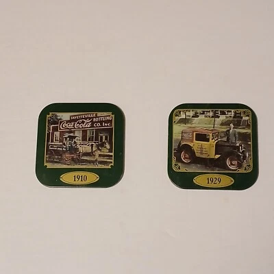 Coke Coca Cola Coasters set of 2 featuring Vintage Advertisements - Image 1 of 3