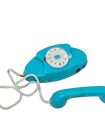 Téléphone vintage années 1960 Barbie poupée princesse bleue jouet à fil rotatif téléphone 40