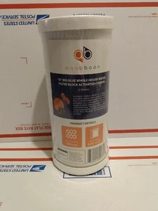 Aquaboon Big Blue 5mic Coconut Shell Carbon Block Water Filter Cartridge 10x4.5" - Picture 1 of 6