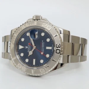 Rolex Yacht-Master 40 Stainless Steel Blue Dial Platinum Bezel 116622 - Picture 1 of 10