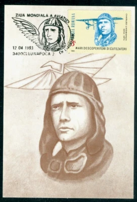 1993 Charles Lindbergh,inventor,Spirit of St.Louis,Aviation,Romania,maxi card - Image 1 of 2