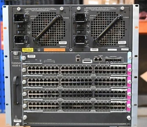 Cisco WS-C4506-E Switch w/ WS-X45-SUP7L-E WS-X4648-RJ45V+E Switch Modules - Picture 1 of 1
