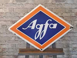 AGFA Enamel Sign 30.7x22" (78x56cm) Nice Retro Big Original Collector Decoration - Picture 1 of 8