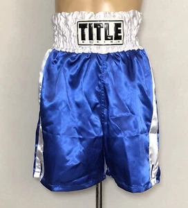 Herren Title Boxershorts Gummibund blau weiß 100% Polyester Größe Small - Bild 1 von 11