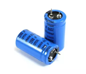 2 Stück Sprague 2200uF 50 V 80D Radialer Elektrolytkondensator - Bild 1 von 4