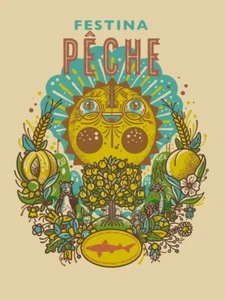 Dogfish Head 2016 Festina Peche Screenprint Drew Millward AP Signed, Embossed - Picture 1 of 1