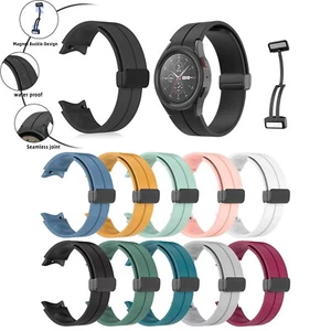 Samsung Galaxy Watch 5 Pro 4 Classic 40/44/45 20mm Magnetic Silicone Strap Band - Picture 1 of 19