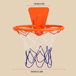 Wall Mount Basketball Hoop with Basketball Net Set For Indoor Basketball Sports - Picture 1 of 8