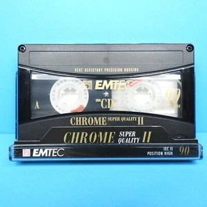 🍒 1x EMTEC Chrome Super Quality II 90 * Tape Cassette Kassette кассета * 2002 - Picture 1 of 3