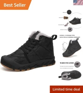 Boys Snow Boots Winter Waterproof Slip Resistant Cold Weather Shoes(Little Ki... - Picture 1 of 8