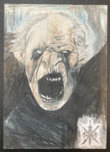 The Hobbit Battle Of The Five Armies Hand Drawn Art Card 1/1 Signed Artist Auto - Picture 1 of 5