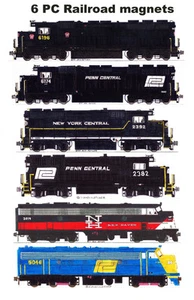 Juego de 6 imanes The Penn Central Railroads Andy Fletcher - Imagen 1 de 1