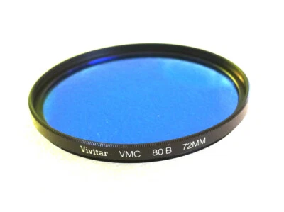 72mm VIVITAR (Tiffen) VMC 80B Blue CC Filter - Multi Coated - NEW - Image 1 of 4