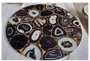 Agate Table Top, Geode Table Top, Kitchen Table, Stone Table, Handmade Gifts - Picture 1 of 3