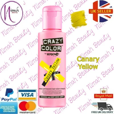 Crazy Color Semi Permanent Haarfarbe Kanariengelb - 100ml - Bild 1 von 2