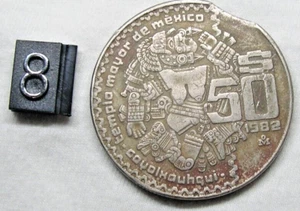 50  PESOS ERROR COIN COYOLXAUQUI 01982  FROM MEXICO. - Picture 1 of 3