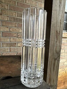 Large Molded Glass Cylindrical Vase - Picture 1 of 4