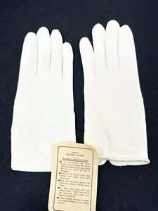 Vtg Off White Women's Leather Gloves by Dents Sz 7 England Button Closure FrShip - Picture 1 of 8