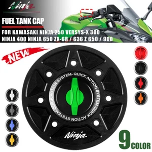 Motorrad CNC Keyless Tank Caps Racing Gas Fuel Cover for KAWASAKI ZX-6R 636 19 - Bild 1 von 8
