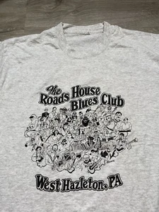 Vintage 90s The Road House Blues Club T Shirt West Hazleton Pennsylvania  - Picture 1 of 7