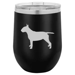 Stemless Wine Tumbler Coffee Travel Mug Glass Bull Terrier - Picture 1 of 4