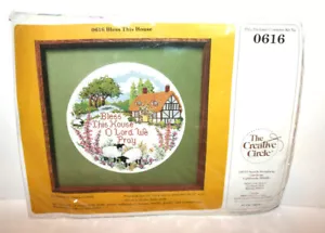 NEW VTG 1984 The Creative Circle "Bless This House" 0616 Cross Stitch Kit - Picture 1 of 2