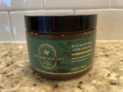 EUCALYPTUS + SPEARMINT Stress Relief SUGAR SCRUB Aromatherapy BATH & BODY WORKS - Image 1 of 2