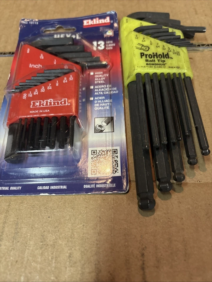 Eklind And Bondhus L-shaped Hex Key Sets - Image 1 of 3