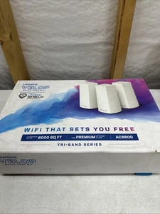 Linksys Velop Mesh Home WiFi System AC6600 3 Pack 6000sqft 3AC2200 Open Box - Picture 1 of 6